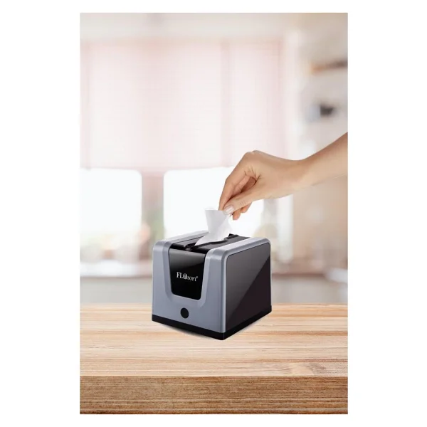 Flora Modern Peçetelik, Dekoratif Peçete Dispenseri Ve Düzenleyicisi F290 Gri - Görsel 5