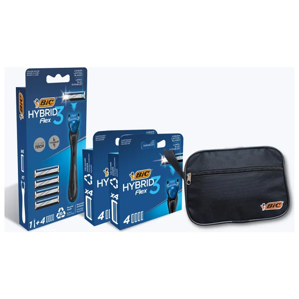 Bic Flex 3 Hybrid 3 Bıçaklı Erkek Tıraş Bıçağı + 1 Sap + 12 Yedek Başlık - Görsel 6