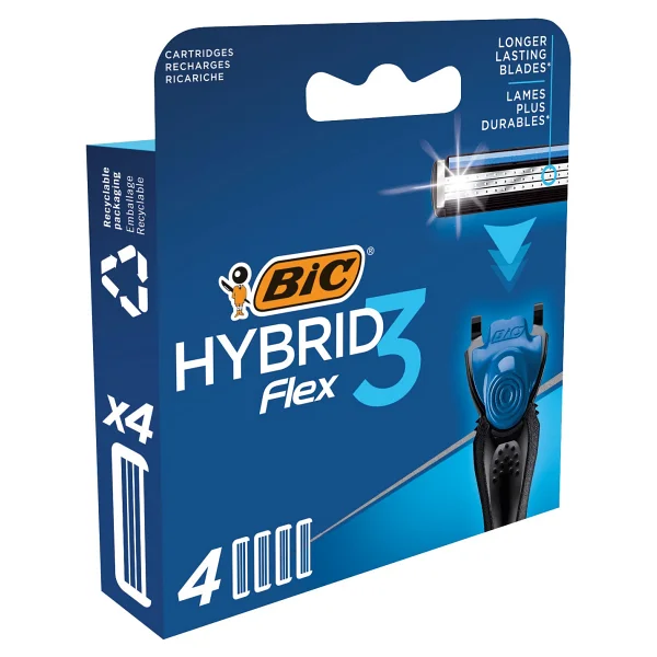 Bic Flex 3 Hybrid 3 Bıçaklı Erkek Tıraş Bıçağı + 1 Sap + 12 Yedek Başlık - Görsel 4