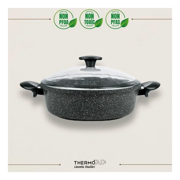 Thermoad Love Gri 26 Cm Granit Karnıyarık Tenceresi - Görsel 10