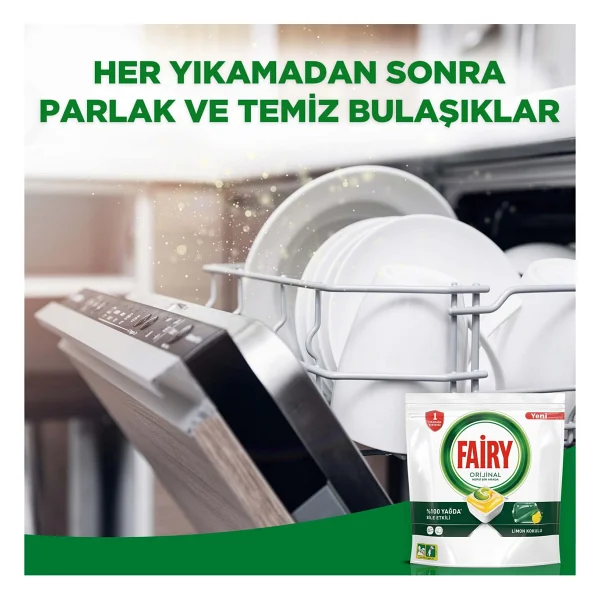 Fairy Hepsi Bir Arada Limon Bulaşık Makinesi Tableti 120'li 2 Adet - Görsel 4