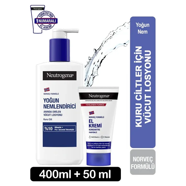 Neutrogena Kuru Ciltler Için Anında Emilen Vücut Losyonu Yoğun Nemlendirici 400 Ml - Görsel 2