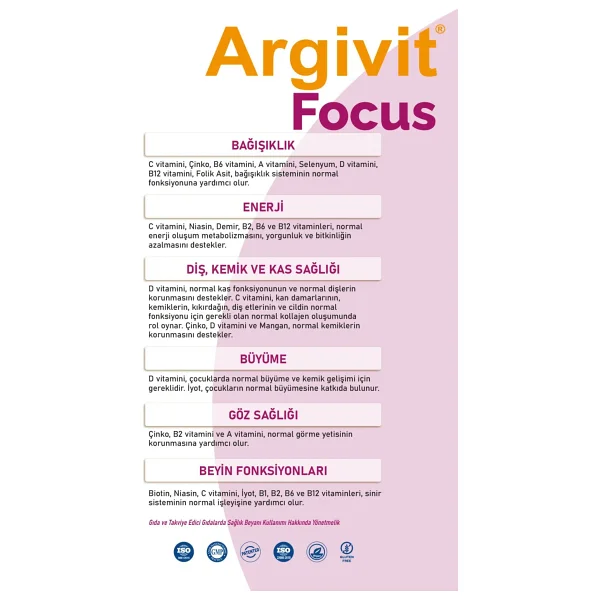 Argivit Focus Şurup 150 ml 2'li - Görsel 8