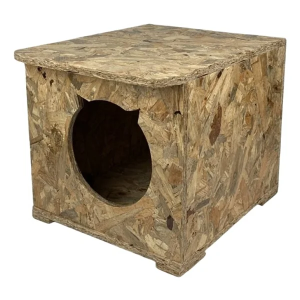 Reyo Kedi Evi Dış Ortam Uygun Ahşap Kedi Evi Osb 45x35x34 Cm - Cat12 - Görsel 3