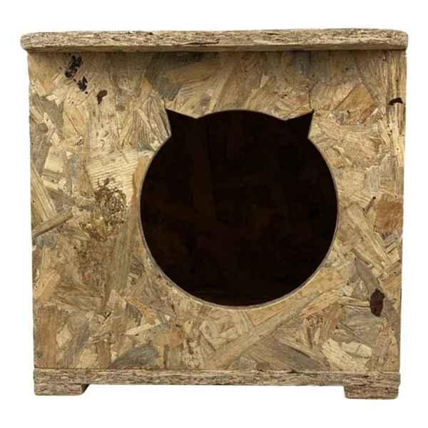Reyo Kedi Evi Dış Ortam Uygun Ahşap Kedi Evi Osb 45x35x34 Cm - Cat12 - Görsel 6