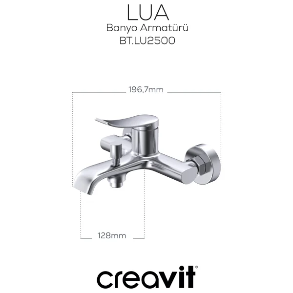 Creavit Lua Lu2500 Krom Banyo Bataryası - Görsel 2