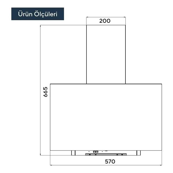 Kumtel Da6-833 Beyaz 60 Cm Duvar Tipi Davlumbaz - Görsel 3