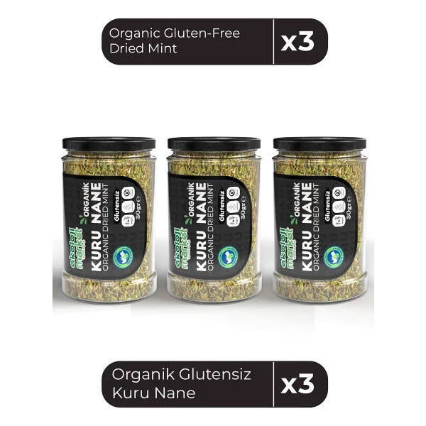 Ekoloji Market Organik Glutensiz Kuru Nane 30 Gr X3 / Organic Gluten-Free Dried Mint 30 Gr X3 - Görsel 4