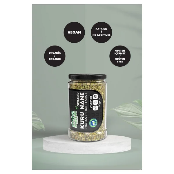 Ekoloji Market Organik Glutensiz Kuru Nane 30 Gr X3 / Organic Gluten-Free Dried Mint 30 Gr X3 - Görsel 3