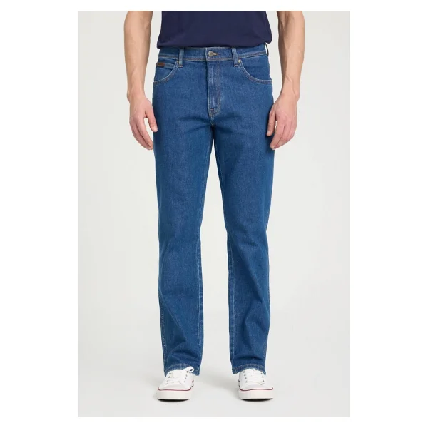 Wrangler Texas Straight Fit Normal Bel Denim Esnek Jean Kot Pantolon - 42 / 32 - Lacivert - Görsel 2