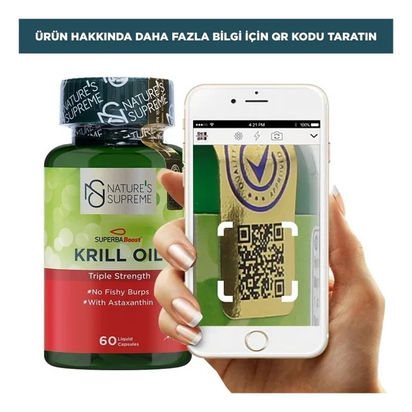 Nature's Supreme Krill Oil 1000 Mg 60 Kapsül - Görsel 3