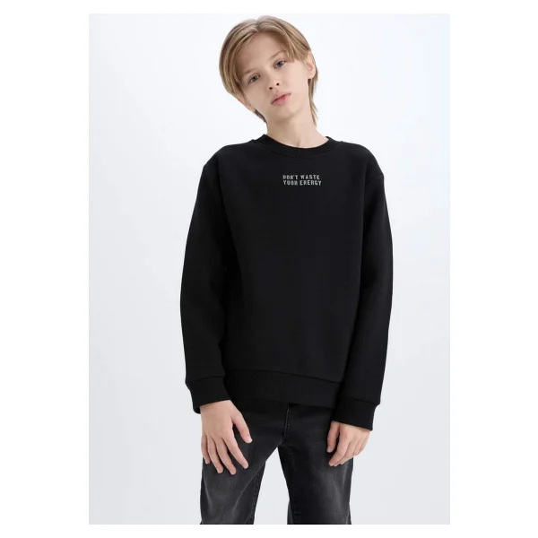 Defacto Erkek Çocuk Bisiklet Yaka Sırt Baskılı Sweatshirt D3035a824wn - Görsel 4