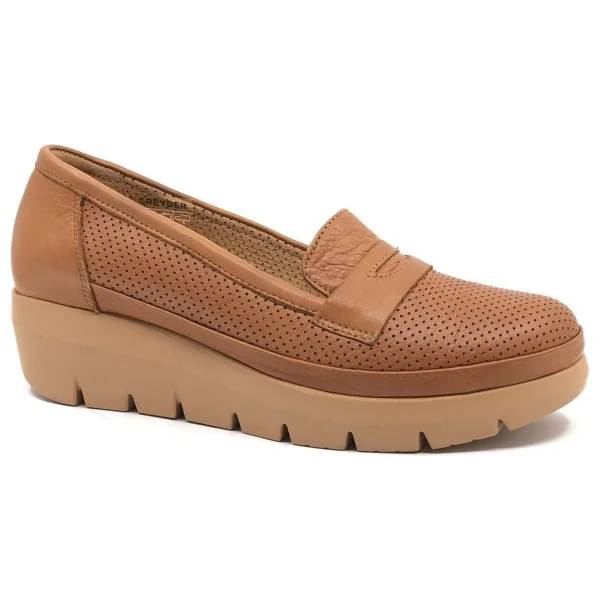 Greyder 59016 Zn Deri Dolgu Topuk Comfort Casual Kadın Ayakkabı - Taba - 40 - Görsel 3