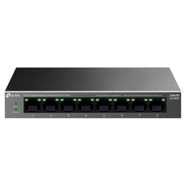 Tp-Link Ls108gp 8 Port 10/100/1000 Mbps Gigabit Poe Switch - Görsel 2