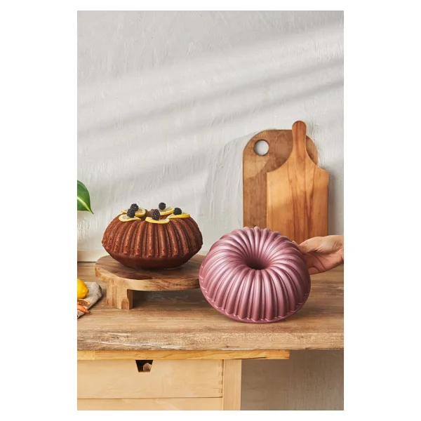 Karaca Cake Pro Dilimli Döküm Kek Kalıbı Pembe - Görsel 4