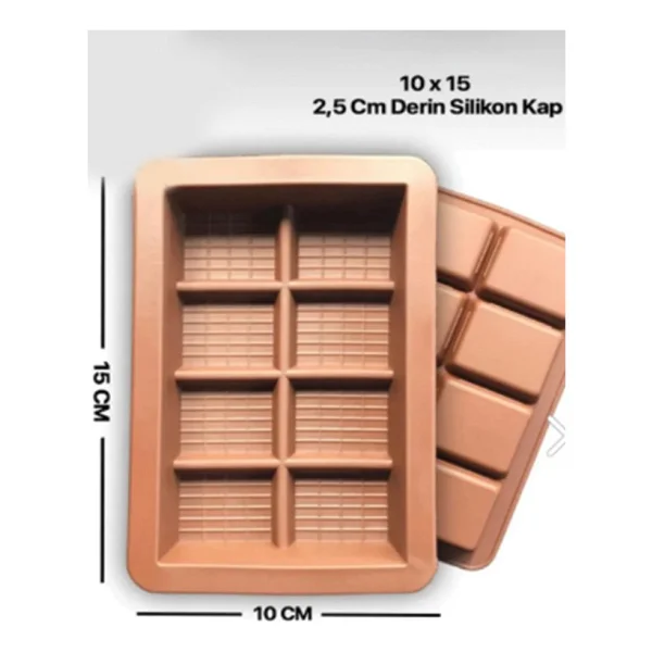 Sprenda 8 Bölmeli Dubai Çikolatası Yapma Kalıbı Silokon Kek Kalıbı Bpa Free 15 X 10 - Görsel 4