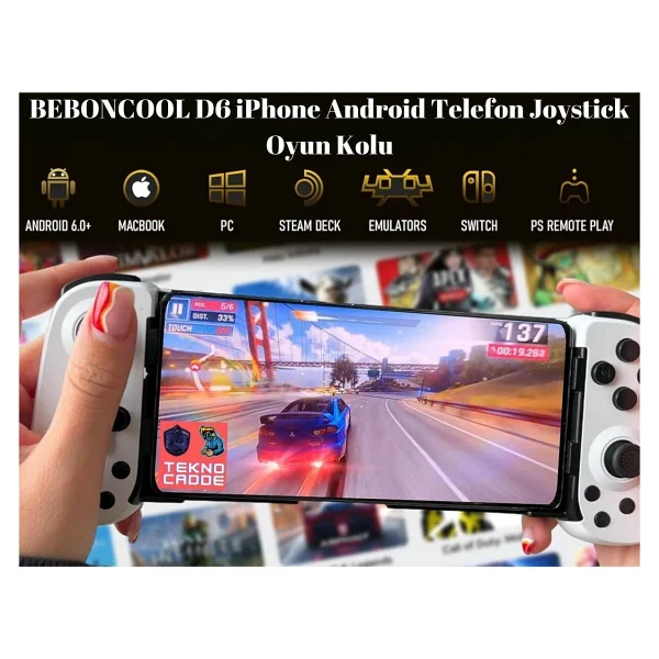 Beboncool D6 iPhone/Android/Tablet/Telefon/Geforce Now/Gamepass Kablosuz Akıllı Telefon Gamepad - Görsel 4
