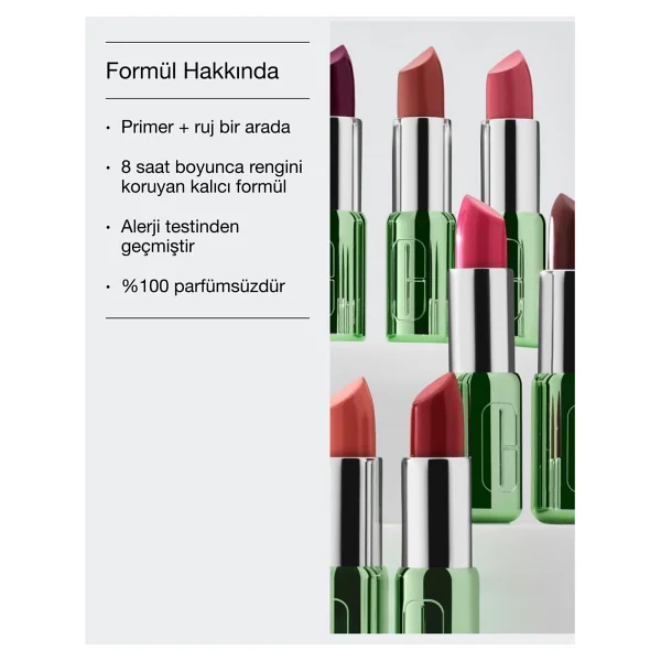 Clinique Pop Longwear Capuccino Pop Stick Ruj - Görsel 6