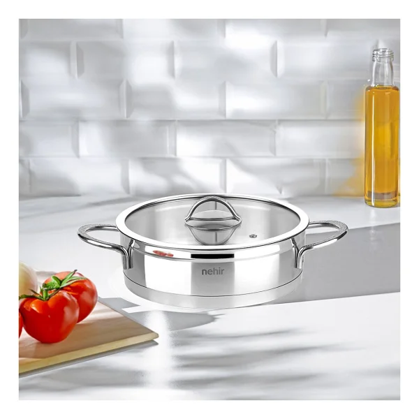 Nehir Silver Mat Trend 24 Cm Sığ Tencere - Görsel 5