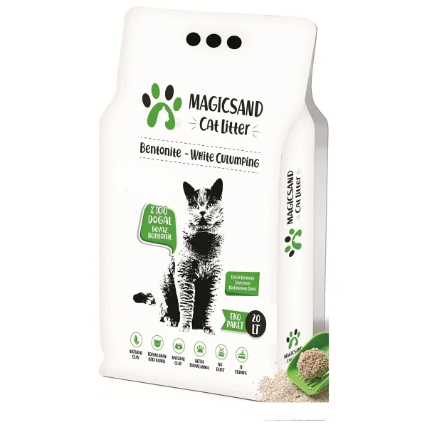 Magicsand Kokusuz 20 Lt İnce Taneli Bentonit Kedi Kumu - Görsel 2