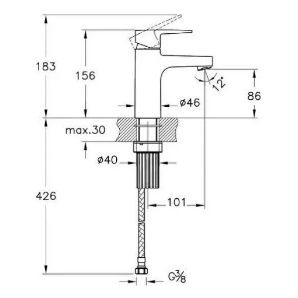 Artema Flow Square A43044 Lavabo Bataryası - Görsel 2