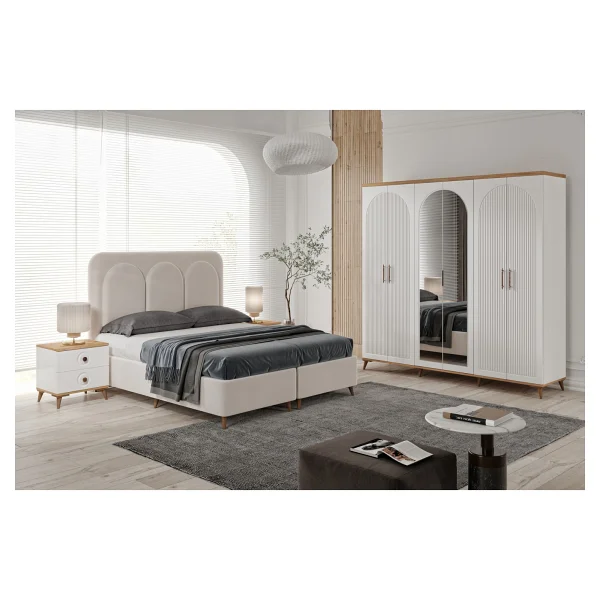 Guneystore Ücretsiz Montaj Guneystore Nevada 6 Kapaklı Komple Mdf Yatak Odası Takımı - Görsel 5