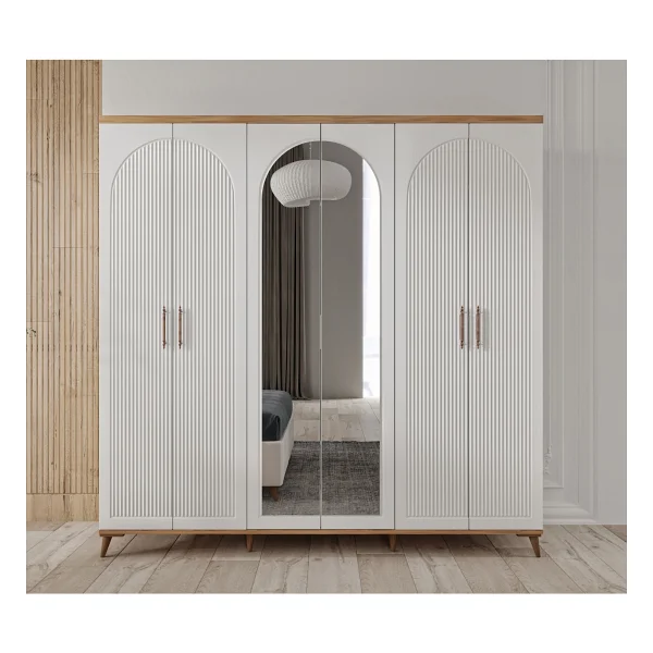 Guneystore Ücretsiz Montaj Guneystore Nevada 6 Kapaklı Komple Mdf Yatak Odası Takımı - Görsel 3