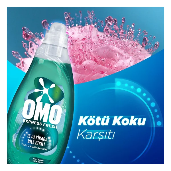 Omo Express Fresh Kötü Koku Karşıtı Beyazlar Ve Renkliler İçin Sıvı Deterjan 1.48 Lt - Görsel 4