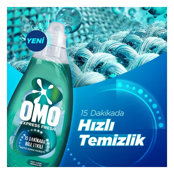 Omo Express Fresh Kötü Koku Karşıtı Beyazlar Ve Renkliler İçin Sıvı Deterjan 1.48 Lt - Görsel 3