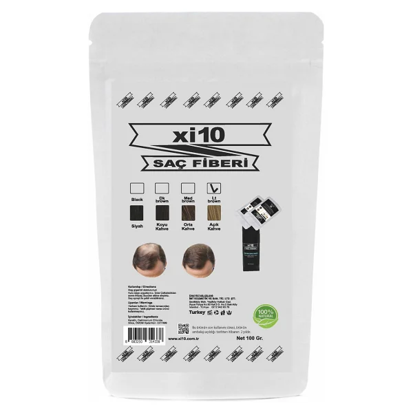 Xi10 Saç Tozu 100 Gr Orta Kahve Topik Hair Fiber - Görsel 4