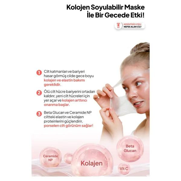 Ph Lab Collagen Soyulabilir Gece Yüz Maskesi 50 Ml - Görsel 4