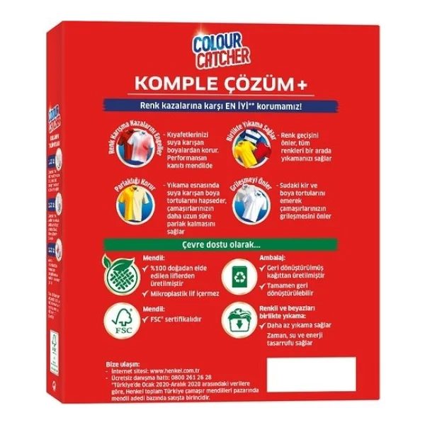 K2r Colour Catcher Renk Koruyucu Mendil 180 Li Set (18pkx10) - Görsel 3