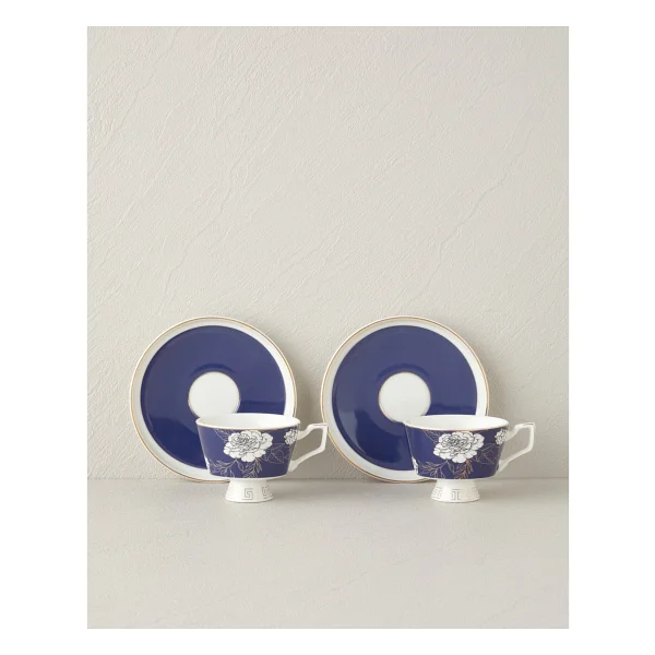 English Home Evelina New Bone China 4 Parça 2 Kişilik Kahve Fincan Takımı 90 ml Koyu Yeşil - Görsel 6