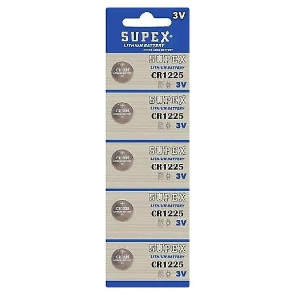 Supex Cr1225 5'li Düğme Pil - Görsel 10