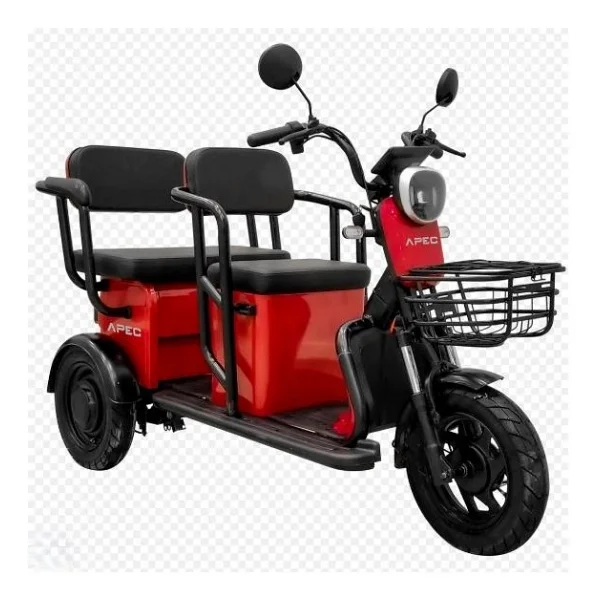 Apec Apm5 1000 W 3 Tekerlekli Elektrikli Motosiklet Kırmızı - Görsel 2
