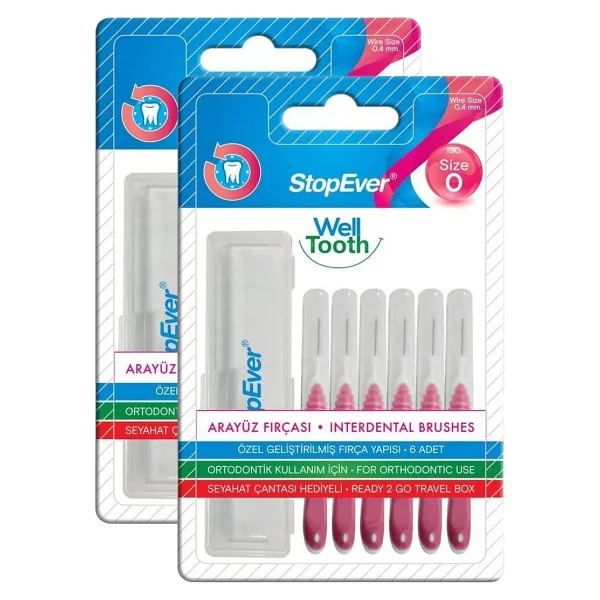 Stopever Arayüz Fırçası Pembe Renk 0,4 Mm Tel İle Koruyucu Temizlik 2 Adet - Görsel 3
