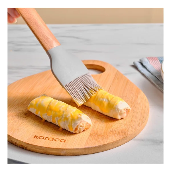 Karaca X Refika 24.6 Cm Ahşap Saplı Silikon Fırça - Görsel 3