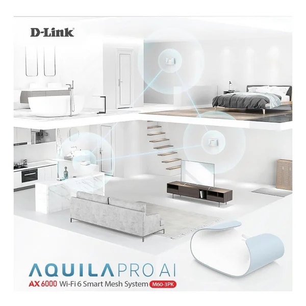 D-Link M60 5 Port 6000 Mbps 3'lü Router - Görsel 2