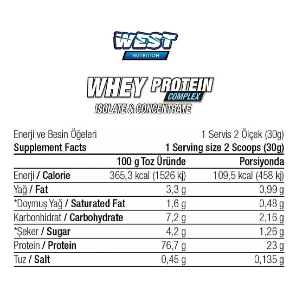 West Nutrition Complex Izole Whey Protein Tozu 1980 Gr 66 Servis - Görsel 2