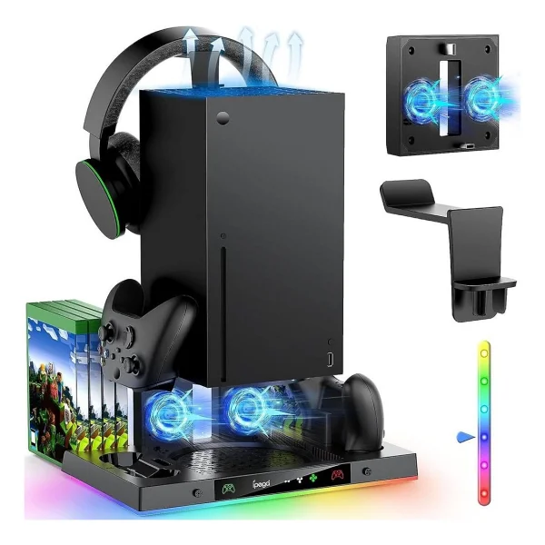 Xbox Series X Fanlı Stand - Rgbli Xbox Şarj İstasyonu Oyun Ve Konsol Standı - Görsel 5