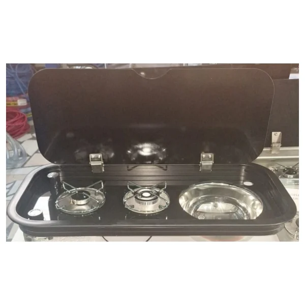 Üniversal Kombinasyon Ikili Ocak Evyeli 76x36.5 Cm Yatek Karavan Tekne - Görsel 2