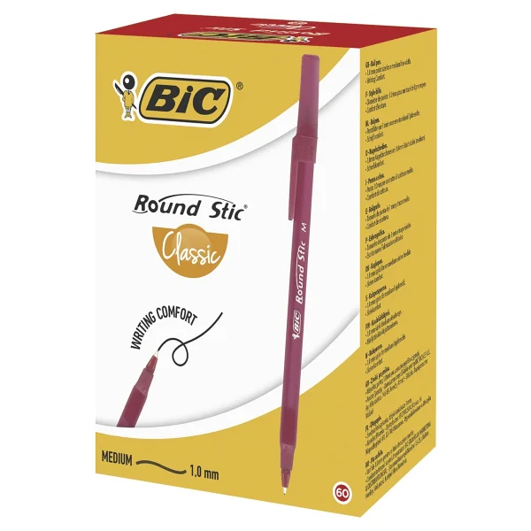 Bic Round Stic 60'lı Tükenmez Kalem Kırmızı - Görsel 9