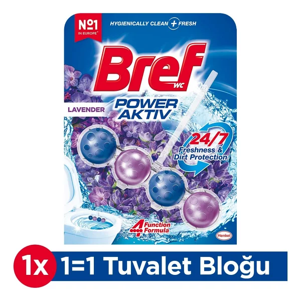 Bref Wc Power Active Lavanta Kir&Kireç Önleyici & Koku Giderici Katı Klozet Temizleme Topu - Görsel 10