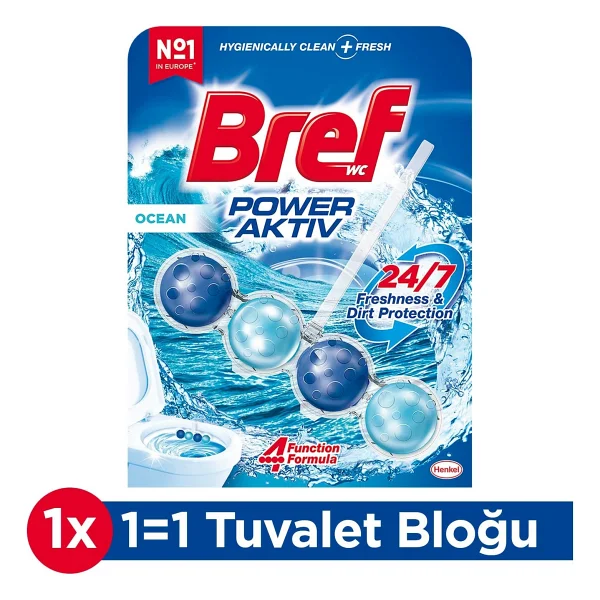 Bref Wc Power Active Okyanus Kir&Kireç Önleyici & Koku Giderici Katı Klozet Temizleme Topu - Görsel 10