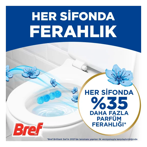 Bref Brilliant Gel Arctic Ocean 2x42 Gr Klozet Bloğu - Görsel 3