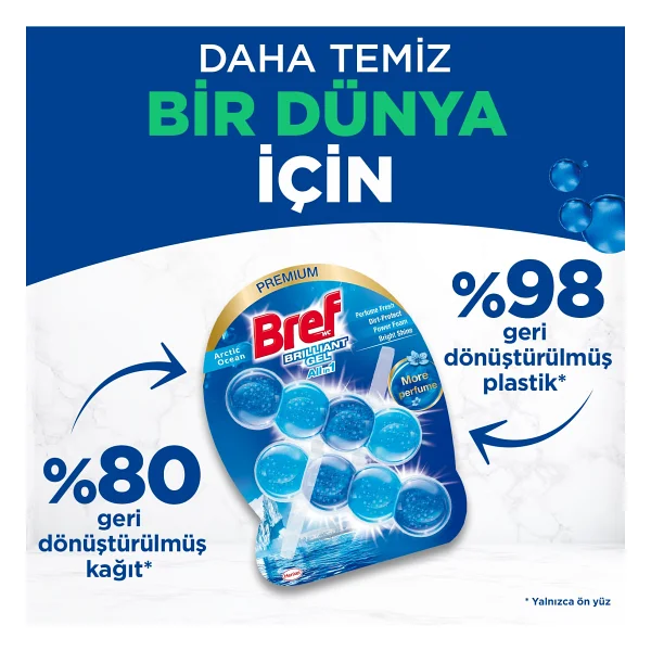Bref Brilliant Gel Arctic Ocean 2x42 Gr Klozet Bloğu - Görsel 4