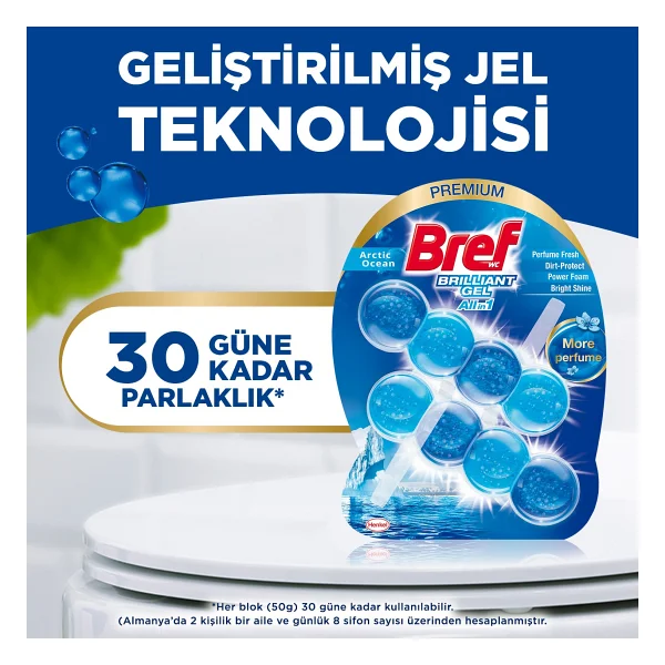 Bref Brilliant Gel Arctic Ocean 2x42 Gr Klozet Bloğu - Görsel 7