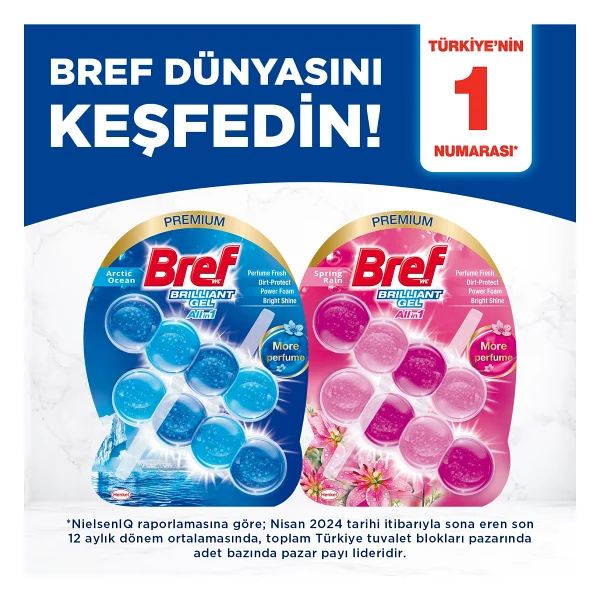 Bref Brilliant Gel Arctic Ocean 2x42 Gr Klozet Bloğu - Görsel 8
