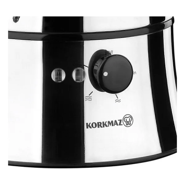 Korkmaz A338 Nosta Siyah 2000 W Çelik Demlikli Semaver - Görsel 2