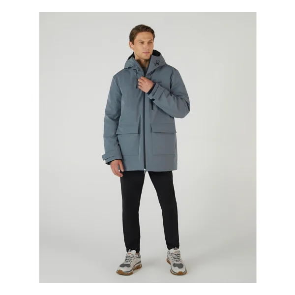 Skechers M Outerwear Coated Jacket Erkek Gri Mont S242049-003 - XL - Görsel 5